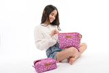 Set bauletto/ pochette / astuccio purple
