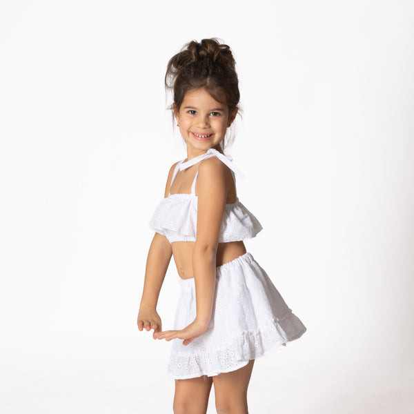 Gonna e top bianco sangallo