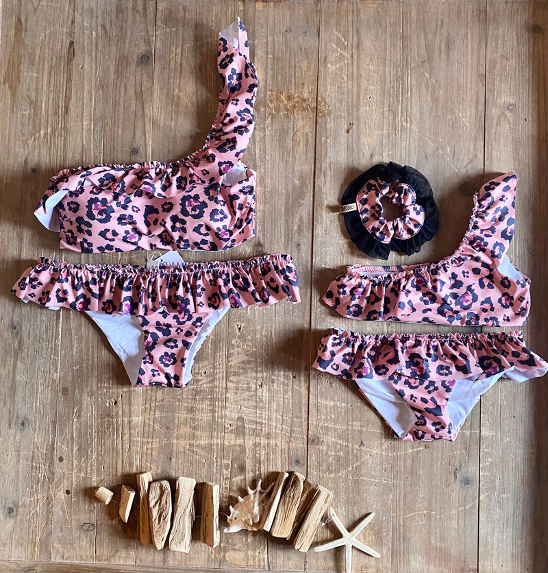 Bikini monospala Pink leopard