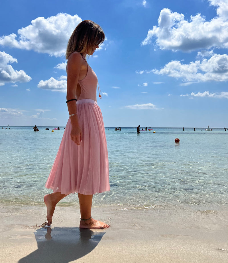 Gonna di 2025 tulle rosa
